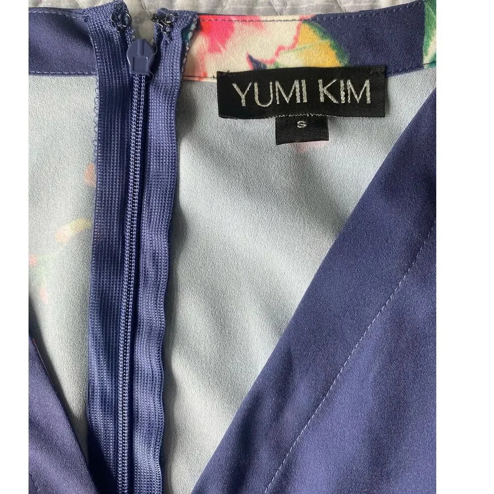 Yumi Kim Blue Floral Print Sweet Romance Liz Romper Women’s Size Small